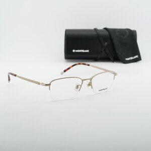 Montblanc MB0133O 003 Rectangle Eyeglasses – Gold 54mm